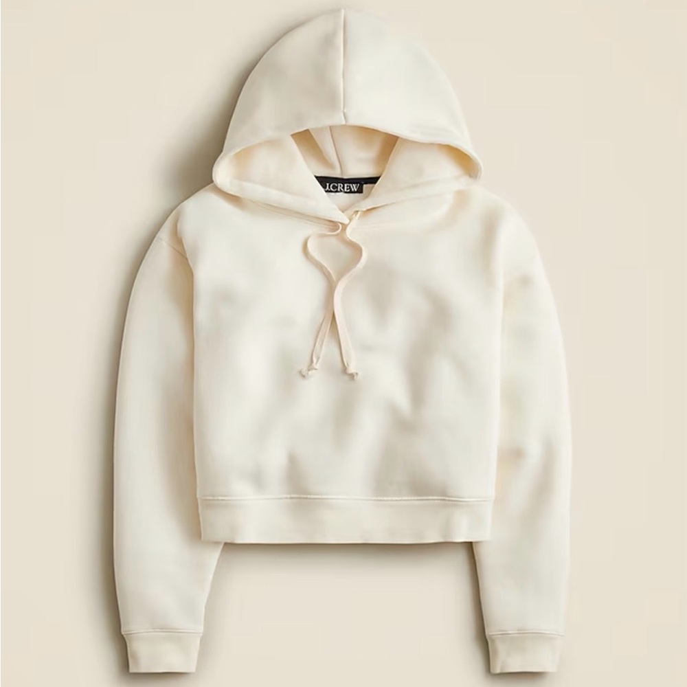 J. Crew Ivory  Women's Cropped Hoodie
